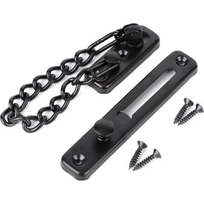 OEM Chaîne Antivol Durable En Acier Inoxydable, Verrou De Sécurité Pour Porte, Loquet De Porte Pour Maison Ou Hôtel (noir) - Publicité OEM Chaîne Antivol Durable En Acier Inoxydable, Verrou De Sécurité Pour Porte, Loquet De Porte Pour Maison Ou Hôtel (noir) - Publicité