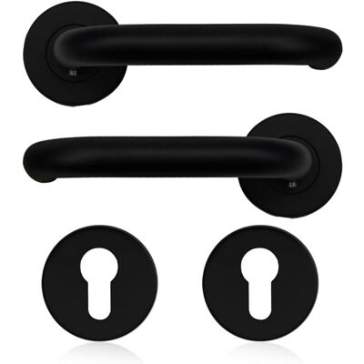 OEM 1 Pièce Bouton Poignée Porte Noir Mat, Acier Inoxydable 317, Forme C Avec Panneau Finition Européen, Pour Portes Intérieures Chambre - Publicité OEM 1 Pièce Bouton Poignée Porte Noir Mat, Acier Inoxydable 317, Forme C Avec Panneau Finition Européen, Pour Portes Intérieures Chambre - Publicité