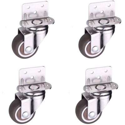 ABYSSE Lot De 4 Petites Roulettes Pivotantes En L De 25 Mm Pour Lit Bébé, Armoire, Meuble, Table. Capacité De Charge : 11 Kg Par Roue. Publicité ABYSSE Lot De 4 Petites Roulettes Pivotantes En L De 25 Mm Pour Lit Bébé, Armoire, Meuble, Table. Capacité De Charge : 11 Kg Par Roue. Publicité
