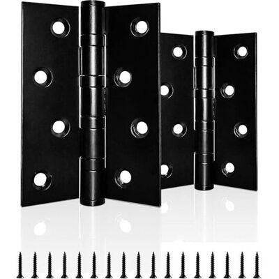 FANGMEDIA 1 Paire De Charnières De Porte Robustes À Roulement À Billes En Acier Inoxydable Chromé Pour Bois Intérieur Extérieur Noir - Publicité FANGMEDIA 1 Paire De Charnières De Porte Robustes À Roulement À Billes En Acier Inoxydable Chromé Pour Bois Intérieur Extérieur Noir - Publicité