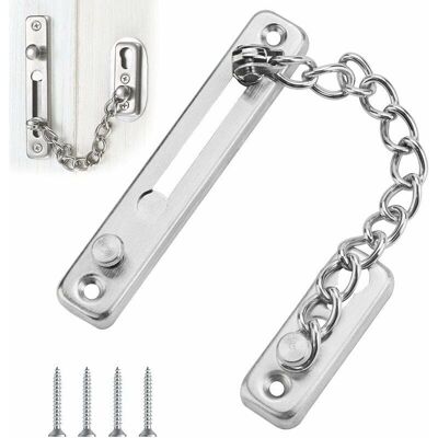 OEM Chaîne De Porte De Sécurité Verrou De Porte Anti-vol Serrure De Chaîne De Porte En Acier Inoxydable Entrebailleur Porte Coulissante Avec 4 Vis Pour Portes Fenêtres En Bois - Publicité OEM Chaîne De Porte De Sécurité Verrou De Porte Anti-vol Serrure De Chaîne De Porte En Acier Inoxydable Entrebailleur Porte Coulissante Avec 4 Vis Pour Portes Fenêtres En Bois - Publicité