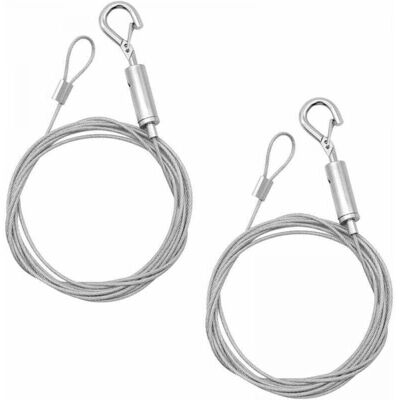 OEM 1.5mm X 2m 2 Pièces Câbles À Crochet En Acier Inoxydable Cable Pour Rideaux Réglable Corde De Lustre Pour Encadrement Tableau. Fil Etendoir Linge Exterieur. Fixations Pour Miroir Cadres - Publicité OEM 1.5mm X 2m 2 Pièces Câbles À Crochet En Acier Inoxydable Cable Pour Rideaux Réglable Corde De Lustre Pour Encadrement Tableau. Fil Etendoir Linge Exterieur. Fixations Pour Miroir Cadres - Publicité