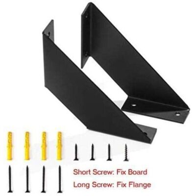ABYSSE 4 Pcs Equerre Etagere Murale, Equerre Metal De Étagère Robuste, Equerre Fer Forge Pour Etageres Bricolage 15cm - Publicité ABYSSE 4 Pcs Equerre Etagere Murale, Equerre Metal De Étagère Robuste, Equerre Fer Forge Pour Etageres Bricolage 15cm - Publicité