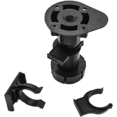 ABYSSE Noir, 95 Mm Jeu De 4 Pieds Réglables Avec Accessoires Pour Cuisine/salle De Bain, En Plastique - Publicité ABYSSE Noir, 95 Mm Jeu De 4 Pieds Réglables Avec Accessoires Pour Cuisine/salle De Bain, En Plastique - Publicité