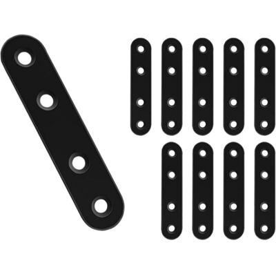 IRISFR Lntyq 10 Pièces 76x16 Mm Support Plat Renfort Plat Équerres Plates Support Pour La Fixation De Meubles - Noir - Publicité IRISFR Lntyq 10 Pièces 76x16 Mm Support Plat Renfort Plat Équerres Plates Support Pour La Fixation De Meubles - Noir - Publicité