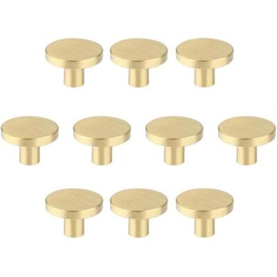 ABYSSE Boutons De Meubles En Laiton Brossé, Boutons De Tiroir De Commode Dorés Pour Placards, Couloirs, Salles De Bains Et Cuisines, Paquet De 10 (champignon De 30 Mm) - Publicité ABYSSE Boutons De Meubles En Laiton Brossé, Boutons De Tiroir De Commode Dorés Pour Placards, Couloirs, Salles De Bains Et Cuisines, Paquet De 10 (champignon De 30 Mm) - Publicité