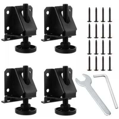 ABYSSE (noir)lot De 4 Pieds De Nivellement Réglables Pour Meubles M10 Pour Tables, Étagères, Armoires, Établi Avec Écrous De Verrouillage - Publicité ABYSSE (noir)lot De 4 Pieds De Nivellement Réglables Pour Meubles M10 Pour Tables, Étagères, Armoires, Établi Avec Écrous De Verrouillage - Publicité
