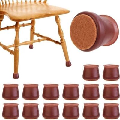 ABYSSE 32pcs Couvre-jambes De Chaise En Silicone Rond Avec Coussin En Feutre Pour Housse De Protection De Meubles Elastique Pour Eviter Les Rayures 30-45mm - Publicité ABYSSE 32pcs Couvre-jambes De Chaise En Silicone Rond Avec Coussin En Feutre Pour Housse De Protection De Meubles Elastique Pour Eviter Les Rayures 30-45mm - Publicité