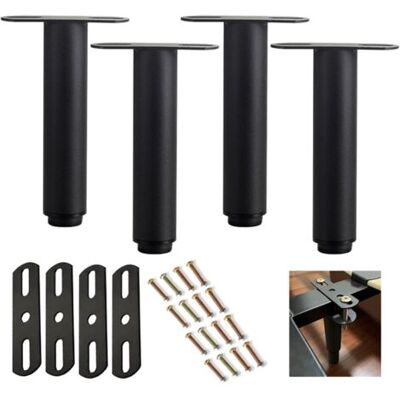 ABYSSE Pieds De Meuble, 4 Pieds De Meuble Réglables En Métal Pour Cadres De Lit, Pieds De Support De Planche De Lit Centrale Robustes 35cm - Publicité ABYSSE Pieds De Meuble, 4 Pieds De Meuble Réglables En Métal Pour Cadres De Lit, Pieds De Support De Planche De Lit Centrale Robustes 35cm - Publicité