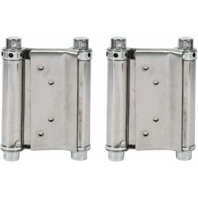 XVX Charnières À Ressort Double Action En Acier Inoxydable – Lot De 2, Charge Max. 15 Kg, Pour Portes Battantes Et Saloon - Publicité XVX Charnières À Ressort Double Action En Acier Inoxydable – Lot De 2, Charge Max. 15 Kg, Pour Portes Battantes Et Saloon - Publicité