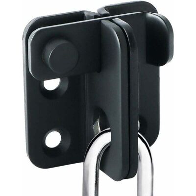 Scotch Verrou De Porte Coulissante Antivol Avec Cadenas Et Loquet En Acier Inoxydable Noir Mat - Publicité Scotch Verrou De Porte Coulissante Antivol Avec Cadenas Et Loquet En Acier Inoxydable Noir Mat - Publicité