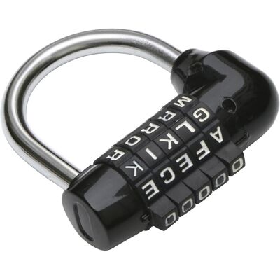 ALVIOR Cadenas À Combinaison Lettres - 5 Lettres - Corps En Métal Robuste - Anneau En Acier Trempé - Pour Casier Gym École Boîte À Outils - 1 Pièce - Publicité ALVIOR Cadenas À Combinaison Lettres - 5 Lettres - Corps En Métal Robuste - Anneau En Acier Trempé - Pour Casier Gym École Boîte À Outils - 1 Pièce - Publicité