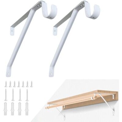 ABYSSE Lot De 2 Supports De Tringle De Placard Robustes, Supports De Tringle Et Supports De Penderie Réglables, Pinces Murales Blanches Pour Tringle De Placard, Bandes Antidérapantes Arrière Réglables, Suppo - Publicité ABYSSE Lot De 2 Supports De Tringle De Placard Robustes, Supports De Tringle Et Supports De Penderie Réglables, Pinces Murales Blanches Pour Tringle De Placard, Bandes Antidérapantes Arrière Réglables, Suppo - Publicité