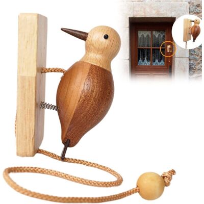 OEM Heurtoir De Porte Autocollant En Bois Fait Main En Forme De Pic, Sonnette En Forme De Pic, Accessoire Anti-stress Vintage En Forme D'Oiseau Pour Porte De Chambre, Décoration De Style Fermier Pour La M - Publicité OEM Heurtoir De Porte Autocollant En Bois Fait Main En Forme De Pic, Sonnette En Forme De Pic, Accessoire Anti-stress Vintage En Forme D'Oiseau Pour Porte De Chambre, Décoration De Style Fermier Pour La M - Publicité