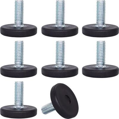 OEM Pieds De Nivellement Ronds Réglables En Métal M8 X 20 Mm Patins De Meubles À Tige Filetée M8 (8 Jeux) - Publicité OEM Pieds De Nivellement Ronds Réglables En Métal M8 X 20 Mm Patins De Meubles À Tige Filetée M8 (8 Jeux) - Publicité