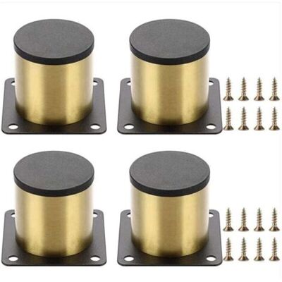 ABYSSE Lot De 4 Pieds De Meubles En Acier Inoxydable De 5 Cm (doré) Pour Chaise, Table, Armoire, Bureau, Canapé, Pieds De Meubles Avec Vis, Faciles À Assembler, Ronds - Publicité ABYSSE Lot De 4 Pieds De Meubles En Acier Inoxydable De 5 Cm (doré) Pour Chaise, Table, Armoire, Bureau, Canapé, Pieds De Meubles Avec Vis, Faciles À Assembler, Ronds - Publicité