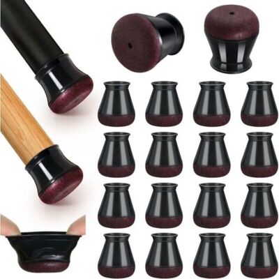 ABYSSE (m)protection Pied De Chaise, Patins Pour Chaises En Silicone Avec Feutre Épaissi, 16 Pièces Noir Petit Patin De Chaise Protections Tampon De Sol - Publicité ABYSSE (m)protection Pied De Chaise, Patins Pour Chaises En Silicone Avec Feutre Épaissi, 16 Pièces Noir Petit Patin De Chaise Protections Tampon De Sol - Publicité