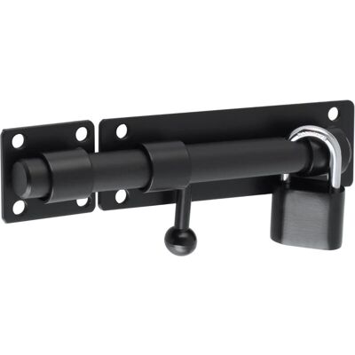 OEM Loquet De Porte Extérieur Avec Cadenas Pour Portail/jardin/cabanon – Barre 15 Cm En Acier Inoxydable Noir Mat, Modèle Emst8060-b - Publicité OEM Loquet De Porte Extérieur Avec Cadenas Pour Portail/jardin/cabanon – Barre 15 Cm En Acier Inoxydable Noir Mat, Modèle Emst8060-b - Publicité