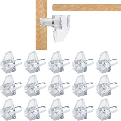 Generic 20pcs Chevilles De Support D'Étagère De En Plastique Transparent, Accessoires Pour Meubles De Cuisine, Étagères Consoles Et Taquets Pour Étagères - Publicité Generic 20pcs Chevilles De Support D'Étagère De En Plastique Transparent, Accessoires Pour Meubles De Cuisine, Étagères Consoles Et Taquets Pour Étagères - Publicité