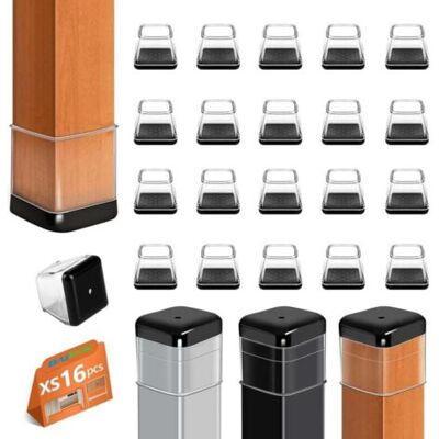 ABYSSE Protection 16pcs Pied De Chaise Carré Couvre-jambes De Meuble, Patins En Pour Résistants Rayures Et Élastique - Publicité ABYSSE Protection 16pcs Pied De Chaise Carré Couvre-jambes De Meuble, Patins En Pour Résistants Rayures Et Élastique - Publicité