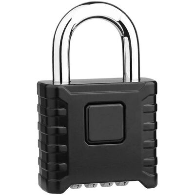 MIXHOME Cadenas De Sécurité À Combinaison Réinitialisable À 4 Chiffres, En Acier Inoxydable Noir, Pour Armoire Ou Boîte À Outils - Publicité MIXHOME Cadenas De Sécurité À Combinaison Réinitialisable À 4 Chiffres, En Acier Inoxydable Noir, Pour Armoire Ou Boîte À Outils - Publicité