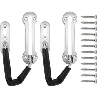OEM Royaluxe-serrure De Porte À Chaîne, 2 Pièces Antivol En Acier Inoxydable Serrure De Porte De Sécurité Pour La Famille, L'Hôtel Et L'Appartement - Publicité OEM Royaluxe-serrure De Porte À Chaîne, 2 Pièces Antivol En Acier Inoxydable Serrure De Porte De Sécurité Pour La Famille, L'Hôtel Et L'Appartement - Publicité