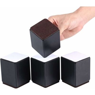 ABYSSE Rehausse De Meuble En Acier De 100 Mm, Rehausseur De Lit Et De Pied De Table Robuste, Rehausseur De Lit Pour Hauteur De Meuble 10 Cm, 4 Pcs De Rehausseur De Lit De Meuble, Pieds De Meuble De Canapé - Publicité ABYSSE Rehausse De Meuble En Acier De 100 Mm, Rehausseur De Lit Et De Pied De Table Robuste, Rehausseur De Lit Pour Hauteur De Meuble 10 Cm, 4 Pcs De Rehausseur De Lit De Meuble, Pieds De Meuble De Canapé - Publicité