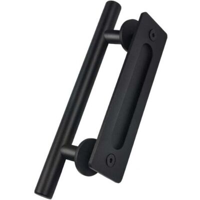 ABYSSE Poignée De Porte Coulissante En Acier Au Carbone Noir 300 Mm Poignée De Porte Antique Pour Armoire De Cuisine Chambre - Publicité ABYSSE Poignée De Porte Coulissante En Acier Au Carbone Noir 300 Mm Poignée De Porte Antique Pour Armoire De Cuisine Chambre - Publicité