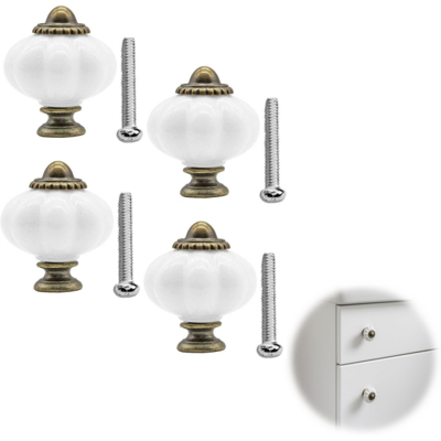 Generic 4 Poignee De Meuble Cuisine, Boutons De Meuble En Céramique, Poignées Rondes Vintage Avec Vis 25mm, Boutons De Tiroir Et Placard Pour Armoire - Publicité Generic 4 Poignee De Meuble Cuisine, Boutons De Meuble En Céramique, Poignées Rondes Vintage Avec Vis 25mm, Boutons De Tiroir Et Placard Pour Armoire - Publicité