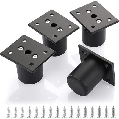 AHLSEN Bravix 4pcs Pieds De Meuble Ajustable Pieds De Lit Rehausser Le Meuble Pied En Alliage D'Aluminium Pour Sommier,armoire,table (noir,hauteur 50mm), - Publicité AHLSEN Bravix 4pcs Pieds De Meuble Ajustable Pieds De Lit Rehausser Le Meuble Pied En Alliage D'Aluminium Pour Sommier,armoire,table (noir,hauteur 50mm), - Publicité