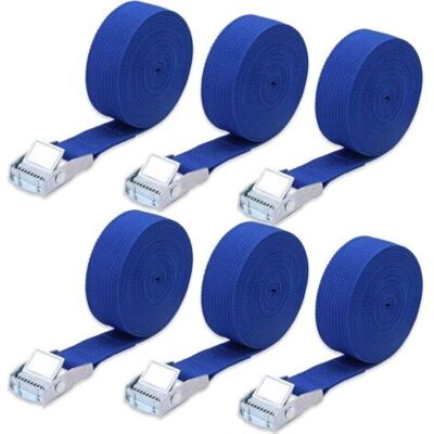 ABYSSE 6 Pièces 4 M X 2.5 Cm Sangles D'Arrimage À Cliquet, Sangle De Fixation Robustes Et Réglables , Sangle À Griffe Avec Boucle De Serrage Pour Voiture, Moto, Remorque, Porte-bagages (bleu) - Publicité ABYSSE 6 Pièces 4 M X 2.5 Cm Sangles D'Arrimage À Cliquet, Sangle De Fixation Robustes Et Réglables , Sangle À Griffe Avec Boucle De Serrage Pour Voiture, Moto, Remorque, Porte-bagages (bleu) - Publicité