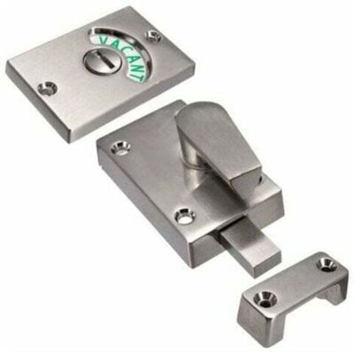 ABYSSE 1pc Verrou De Porte Avec Indicateur D'Occupation, Pêne Dormant Vide/engagé Pour Salle De Bain Wc Toilettes Publiques (nickel Satiné) - Publicité ABYSSE 1pc Verrou De Porte Avec Indicateur D'Occupation, Pêne Dormant Vide/engagé Pour Salle De Bain Wc Toilettes Publiques (nickel Satiné) - Publicité