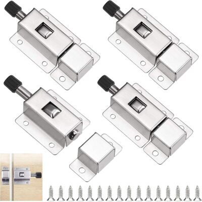 OEM Lot 4 Loquets Automatiques Inox + Vis – Verrous À Ressort, Pour Portes, Armoires, Volets, Montage Facile - Publicité OEM Lot 4 Loquets Automatiques Inox + Vis – Verrous À Ressort, Pour Portes, Armoires, Volets, Montage Facile - Publicité