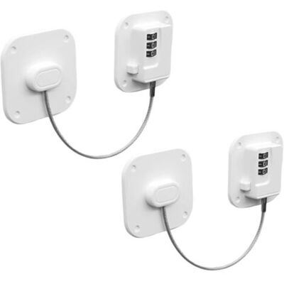 ABYSSE Lot De 2 Serrure Frigo Avec Code, Cadenas Frigo Pour Enfants, Adhésive Verrou De Réfrigérateur À Combinaison, Securite Bloque Pour Porte Frigo Fenêtre Placards Armoires - Publicité ABYSSE Lot De 2 Serrure Frigo Avec Code, Cadenas Frigo Pour Enfants, Adhésive Verrou De Réfrigérateur À Combinaison, Securite Bloque Pour Porte Frigo Fenêtre Placards Armoires - Publicité