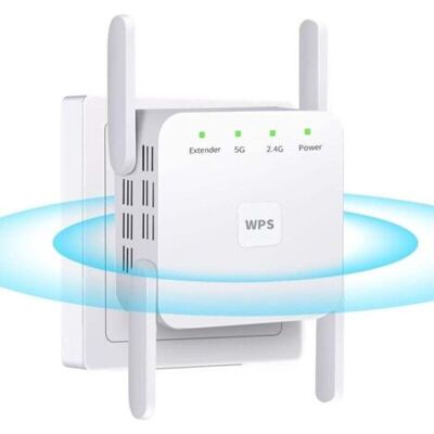 OEM Wifi Extender Booster Repeater Pour La Maison Et L'Extérieur, Super Booster 1200mbps (6000sq.ft), Wifi 2.4&5ghz Dual Band Wps Signal Wifi Strong Penetrability, 360° Coverage, Supports Ethernet Port - Publicité OEM Wifi Extender Booster Repeater Pour La Maison Et L'Extérieur, Super Booster 1200mbps (6000sq.ft), Wifi 2.4&5ghz Dual Band Wps Signal Wifi Strong Penetrability, 360° Coverage, Supports Ethernet Port - Publicité