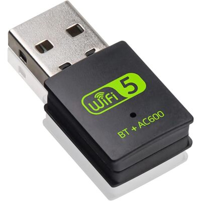 OEM 1 Clé Wifi Usb, Adaptateur Bluetooth 4.2, Ac600 Mbps, Bi-bande 2.4ghz/5.8ghz, Mode Ap, Pour Pc Windows - Publicité OEM 1 Clé Wifi Usb, Adaptateur Bluetooth 4.2, Ac600 Mbps, Bi-bande 2.4ghz/5.8ghz, Mode Ap, Pour Pc Windows - Publicité