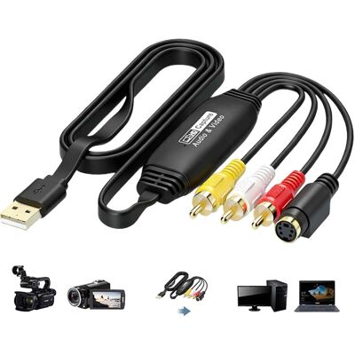 OEM Convertisseur Vhs Vers Numérique Usb 2.0 - Carte De Capture Vidéo 1080p Pour Numériser Vhs, Adaptateur Av Et Rca, Vcr Dvd Vers Pc, Compatible Avec Windows Et Mac Os - Publicité OEM Convertisseur Vhs Vers Numérique Usb 2.0 - Carte De Capture Vidéo 1080p Pour Numériser Vhs, Adaptateur Av Et Rca, Vcr Dvd Vers Pc, Compatible Avec Windows Et Mac Os - Publicité