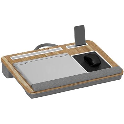 VIVACASA Support Lit Ordinateur Portable Coussin Fente Tablette Téléphone Tapis Souris Repose-poignets Poignée - Publicité VIVACASA Support Lit Ordinateur Portable Coussin Fente Tablette Téléphone Tapis Souris Repose-poignets Poignée - Publicité