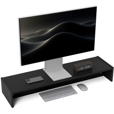 OEM Rehausseur Écran Pc Bureau Support D'Écran D'Ordinateur De 100 Cm Support Moniteur Avec Deux Compartiments. Noir - Publicité OEM Rehausseur Écran Pc Bureau Support D'Écran D'Ordinateur De 100 Cm Support Moniteur Avec Deux Compartiments. Noir - Publicité