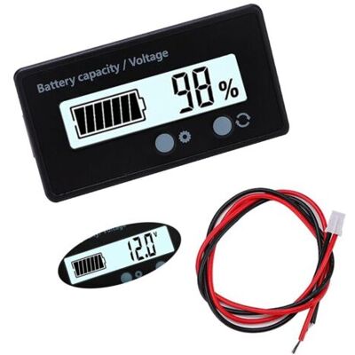 OEM Dc Battery Meter, Battery Capacity Voltmeter Monitor, Lead Acid Battery Indicator, Dc 12v 24v 36v 48v Lcd Display (white) - Publicité OEM Dc Battery Meter, Battery Capacity Voltmeter Monitor, Lead Acid Battery Indicator, Dc 12v 24v 36v 48v Lcd Display (white) - Publicité