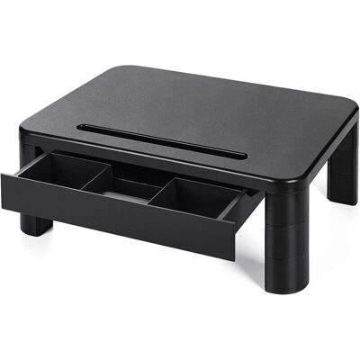 OEM Support De Moniteur Réglable 3 Hauteurs – Plateforme 37x27 Cm – Poids Max 20 Kg – Matériau Abs – Rangement Intégré Pour Bureau - Publicité OEM Support De Moniteur Réglable 3 Hauteurs – Plateforme 37x27 Cm – Poids Max 20 Kg – Matériau Abs – Rangement Intégré Pour Bureau - Publicité