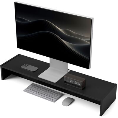 OEM Rehausseur Écran Pc 100 Cm, Support Moniteur Noir Avec Deux Compartiments De Rangement - Publicité OEM Rehausseur Écran Pc 100 Cm, Support Moniteur Noir Avec Deux Compartiments De Rangement - Publicité