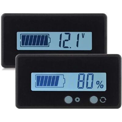 OEM 2pcs Jauge De Moniteur De Capacité De Batterie Lcd,indicateur D'État De La Batterie Au Plomb 12v / 24v / 36v / 48v,testeur De Batterie Au Lithium Rétro-éclairage Vert Pour Batterie De Véhicule - Publicité OEM 2pcs Jauge De Moniteur De Capacité De Batterie Lcd,indicateur D'État De La Batterie Au Plomb 12v / 24v / 36v / 48v,testeur De Batterie Au Lithium Rétro-éclairage Vert Pour Batterie De Véhicule - Publicité