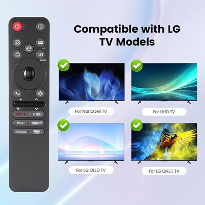 SANS MARQUE Mr25ga Ir Télécommande De Rechange Pour Lg Tv Akb76046603, Télécommande Universelle Pour Téléviseurs Lg Magic Remote Control Oled Qned Uhd Led Lcd Smart Tv - Publicité SANS MARQUE Mr25ga Ir Télécommande De Rechange Pour Lg Tv Akb76046603, Télécommande Universelle Pour Téléviseurs Lg Magic Remote Control Oled Qned Uhd Led Lcd Smart Tv - Publicité