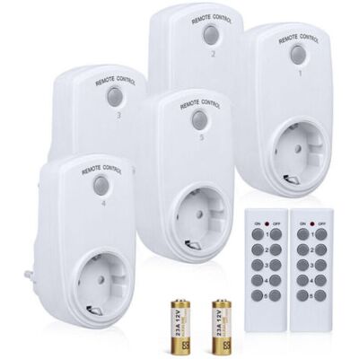 ABYSSE Sans Fil, Télécommande, 30m - Lot De 5 Prise Connectee - Publicité ABYSSE Sans Fil, Télécommande, 30m - Lot De 5 Prise Connectee - Publicité