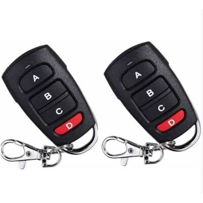 ABYSSE Lot De 2 Télécommandes De Rechange Universelles Pour Portail Électrique De Garage 433 Mhz - Publicité ABYSSE Lot De 2 Télécommandes De Rechange Universelles Pour Portail Électrique De Garage 433 Mhz - Publicité
