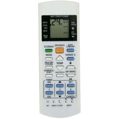 ABCRITAL Panasonic Air Con Remote Control Télécommande Pour Air‑con White Abs Télécommande De Remplacement Pour Climatiseur A75c3300 3208 3706 3708 3883 3935 - Publicité ABCRITAL Panasonic Air Con Remote Control Télécommande Pour Air‑con White Abs Télécommande De Remplacement Pour Climatiseur A75c3300 3208 3706 3708 3883 3935 - Publicité