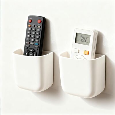 OEM Porte Télécommande Mural Petit, 2 Pièces Support Télécommande Auto-adhésif, Range Telecommande Multifonction, Boîte De Rangement Pour Telecommande Tv Et Chargeur De Téléphone, Blanc - Publicité OEM Porte Télécommande Mural Petit, 2 Pièces Support Télécommande Auto-adhésif, Range Telecommande Multifonction, Boîte De Rangement Pour Telecommande Tv Et Chargeur De Téléphone, Blanc - Publicité