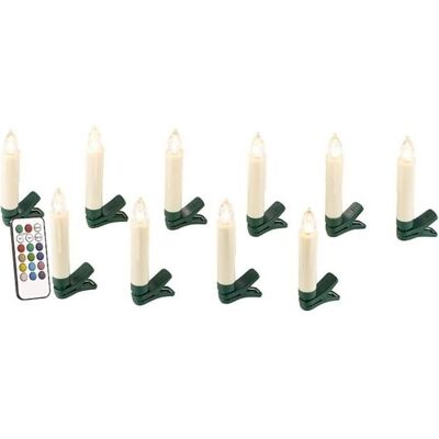 Cellfast Bougies À Led - Lunartec - X10 - Blanc - Télécommande - Minuteur Intégré - Publicité Cellfast Bougies À Led - Lunartec - X10 - Blanc - Télécommande - Minuteur Intégré - Publicité