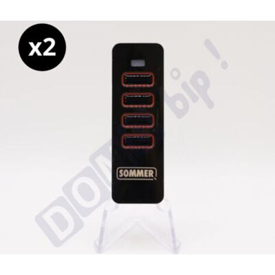 PELTOR Sommer 4018v000 : Lot De 2 Télécommandes 4 Canaux Noir Et Rouge Pour Portails Et Portes De Garage - Technologie Somloq2 - Fréquence : 868 Mhz - Rolling Code - Publicité PELTOR Sommer 4018v000 : Lot De 2 Télécommandes 4 Canaux Noir Et Rouge Pour Portails Et Portes De Garage - Technologie Somloq2 - Fréquence : 868 Mhz - Rolling Code - Publicité